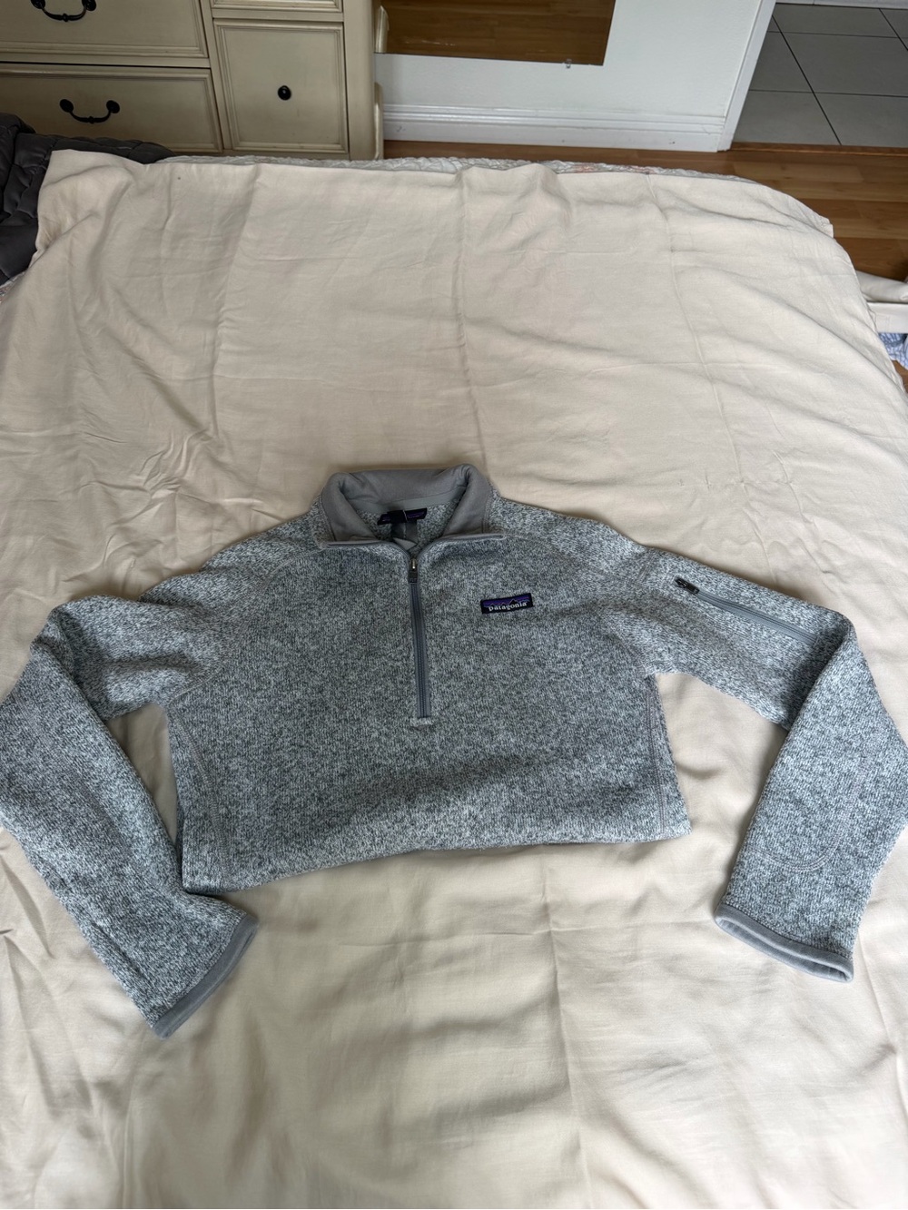 Patagonia Light Gray Women's Half-Zip Fleece Pullover